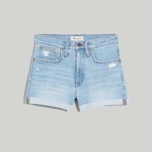 NWT Madewell High-Rise Denim Shorts in Littleton Wash 26